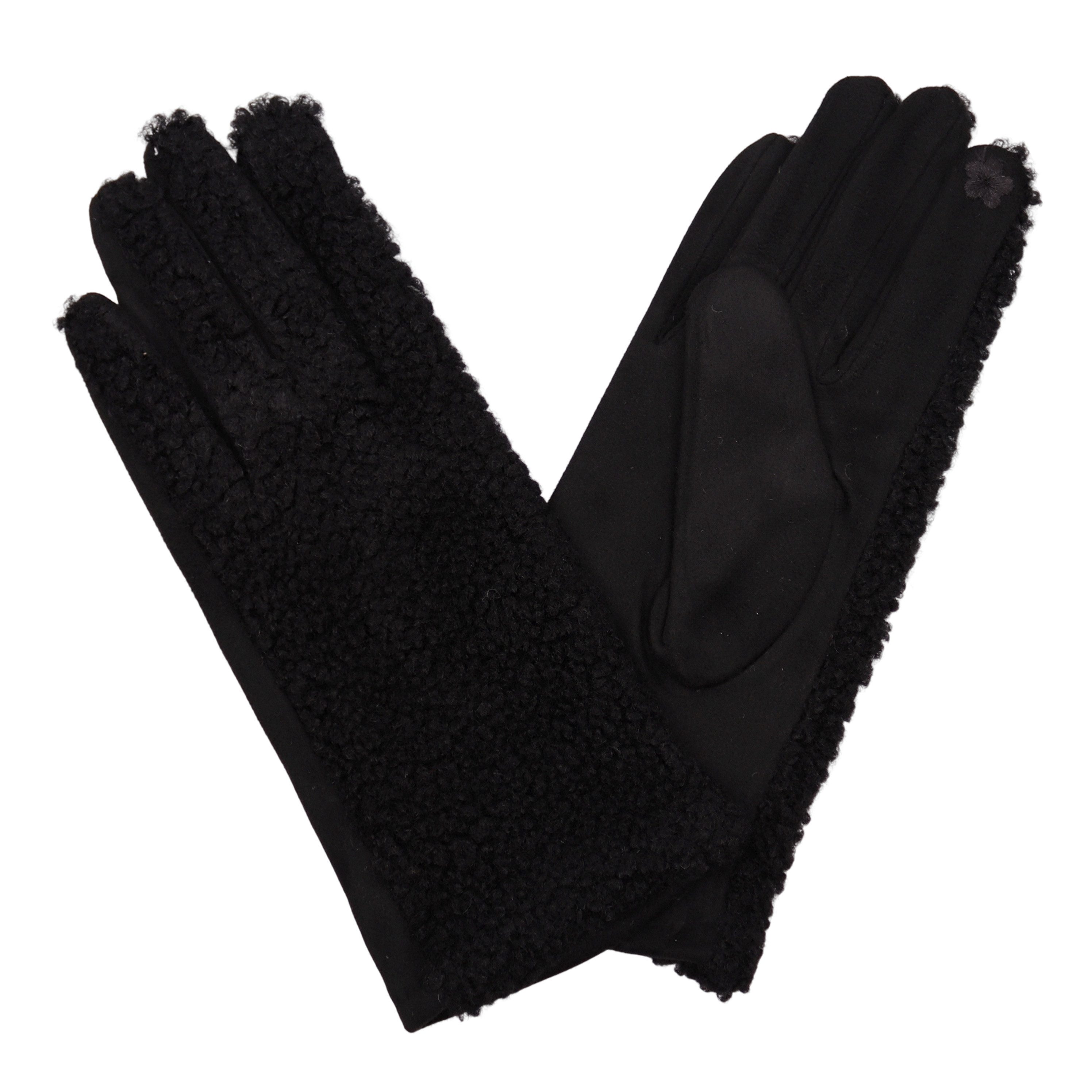 MIRROSI Fleecehandschuhe Damen Handschuhe aus Teddyfell, Warm und Kuschelig (Einheitsgröße) Touchscreen, leicht gefüttert ideal für Herbst, Winter