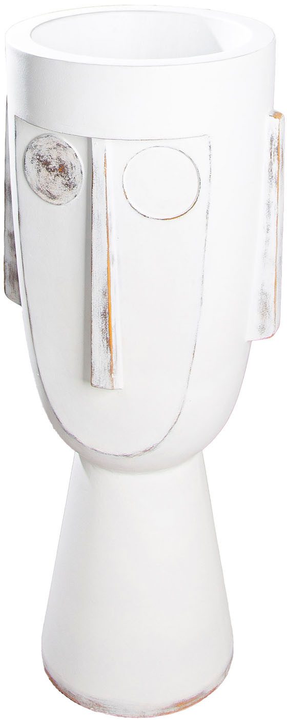 GILDE Плантатор Übertopf XXL Gesicht "Face" weiß H. 106 cm (1 St)