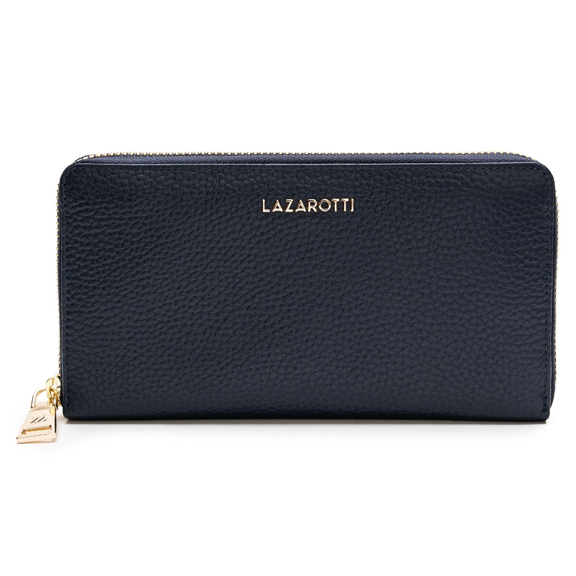 Lazarotti Geldbörse Bologna Leather, navy Leder