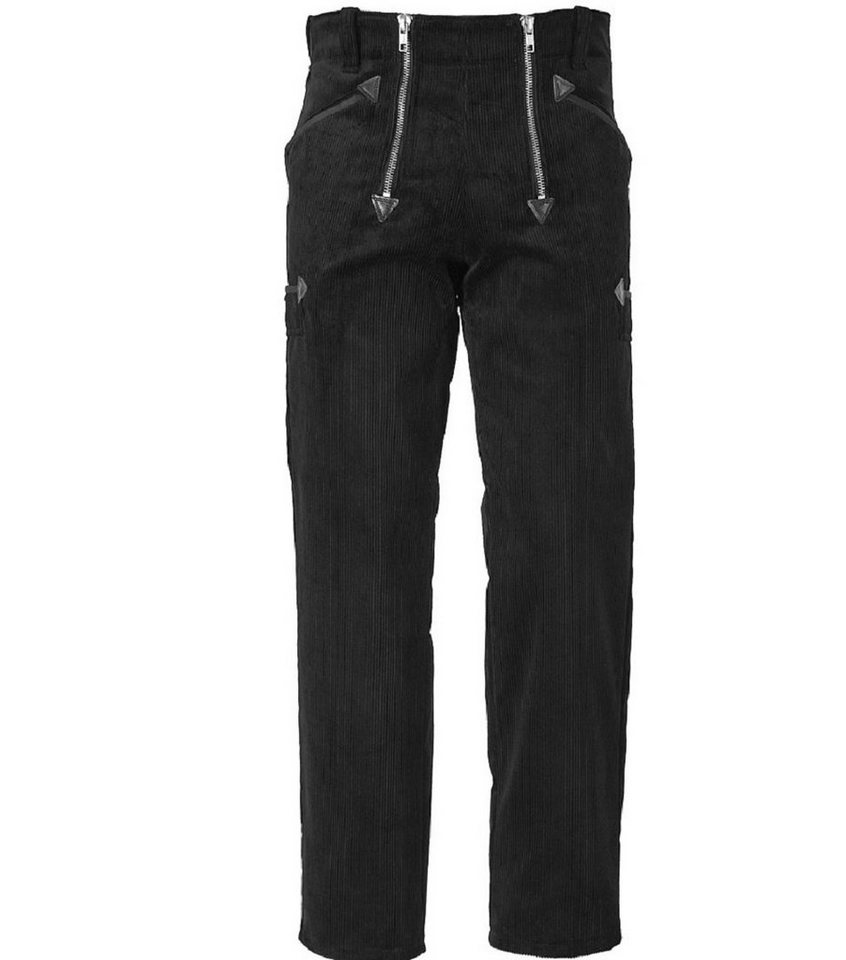 JOB Arbeitshose Zunfthose Schwarz – Cord Hose mit Zollstocktaschen