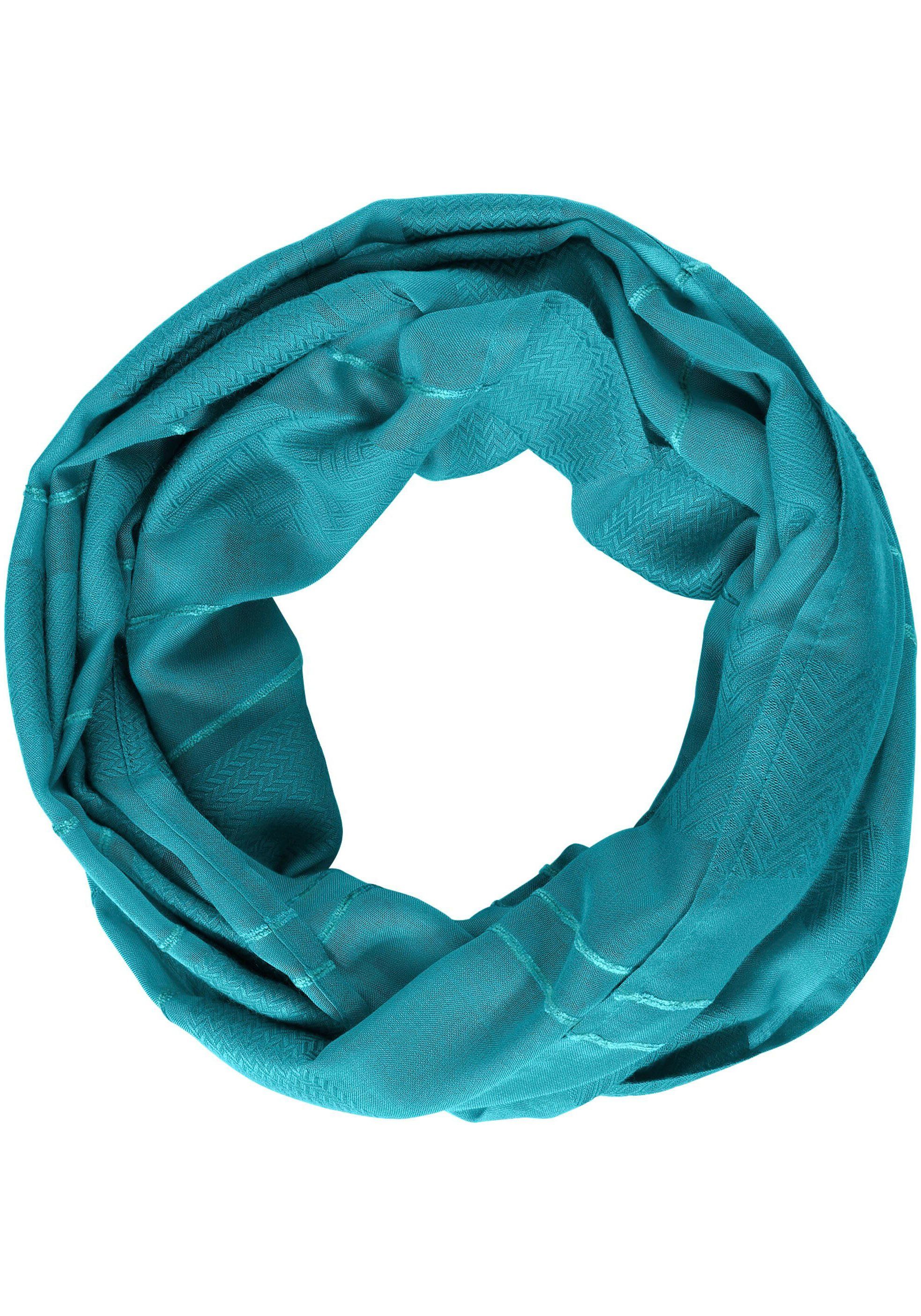 blue mit Loop, frosted aqua Fischgratmuster Cecil