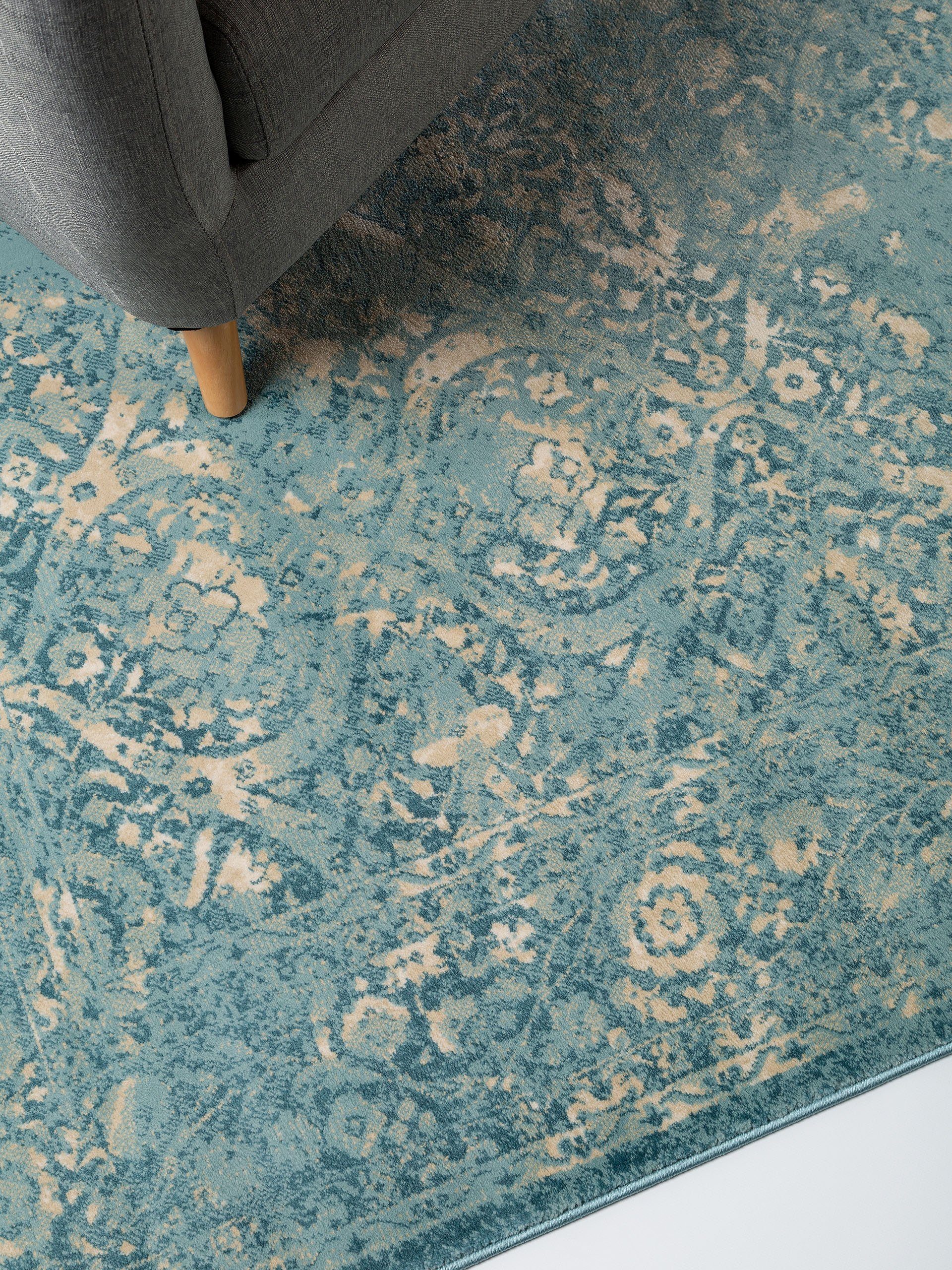 benuta Teppich Velvet, rechteckig, Höhe: 5 mm, Kunstfaser, Berber, Ethno-Style, Wohnzimmer