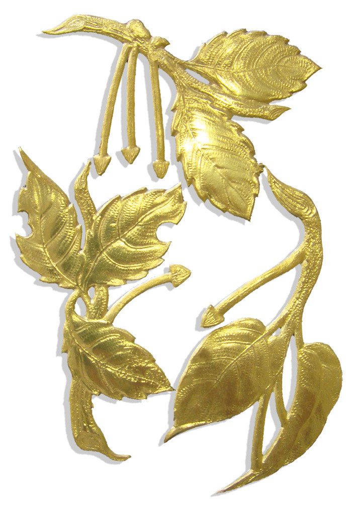 Kunze Tierfigur Pflanze / Blatt 3er Set aus Dresdner Pappe