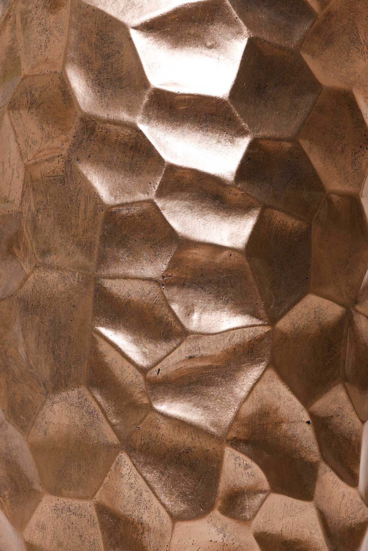 VIVANNO Bodenvase Fiberglas AMOLAR Säule - Satinbronze Mit Muster (1 St), 41x41x75 cm