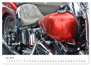 CALVENDO Wandkalender Harley Davidson - Details einer Legende (Premium, hochwertiger DIN A2 Wandkalender 2023, Kunstdruck in Hochglanz)