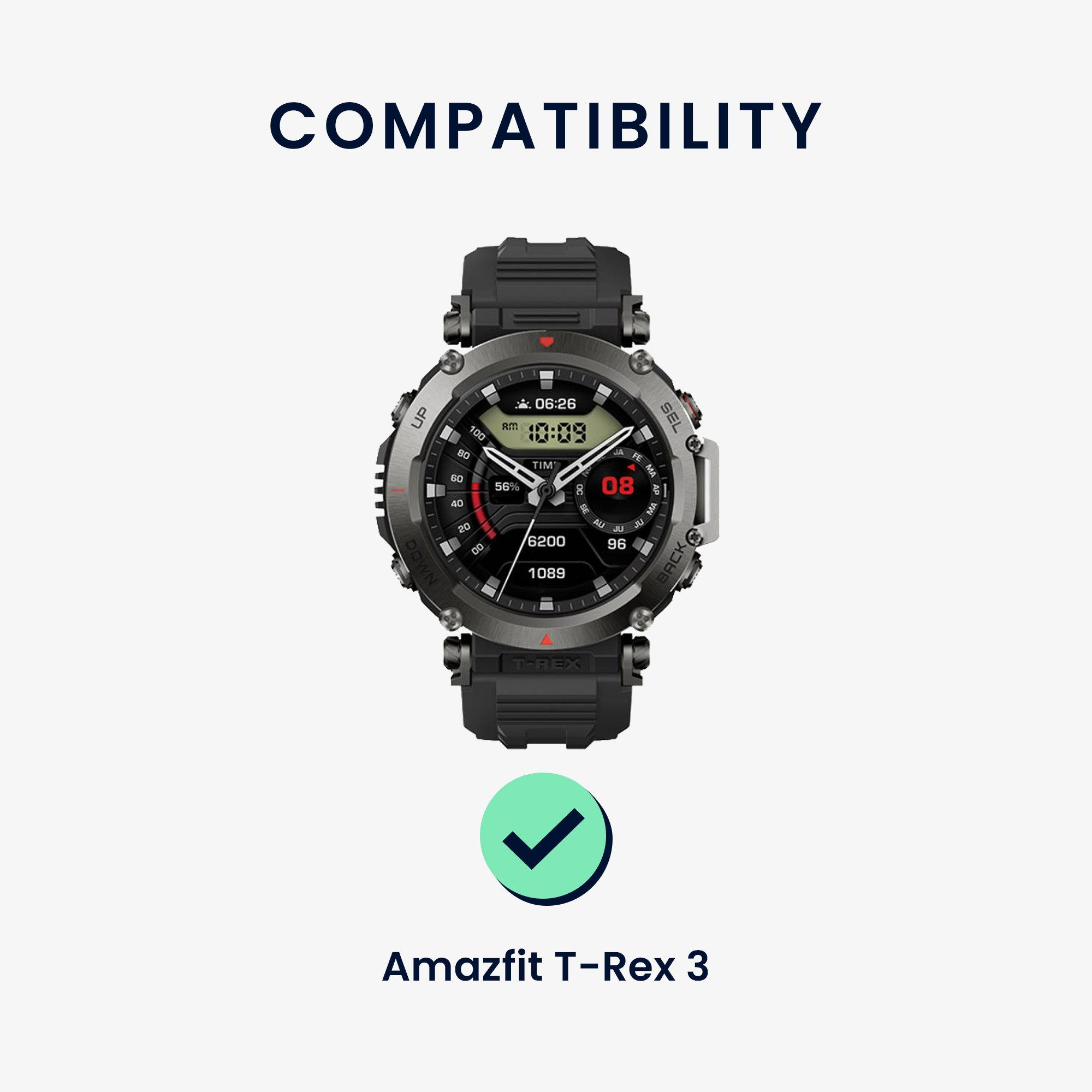 kwmobile Uhrenarmband für Amazfit T-Rex 3 Armband Smartwatch, 1-tlg., Ersatzarmband für Fitnesstracker - Wechselarmband Smartwatch