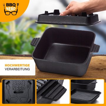 BBQ Nerd Brotbackform, Dutch Oven Brottopf - Kastenform mit Deckel ,  Brotbackform