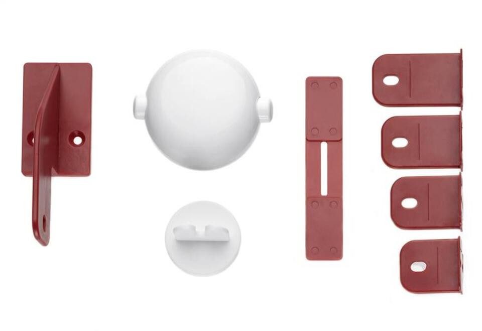 Reer Kindersicherung Schrankschloss für Doppeltüren Kunststoff 12x9,7 cm we günstig online kaufen