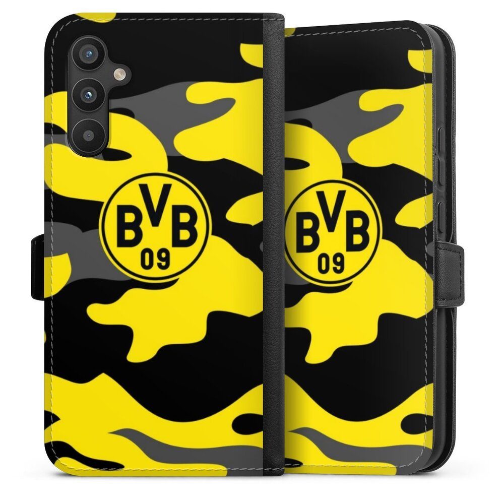 DeinDesign Handyhülle BVB Borussia Dortmund Fanartikel BVB Camo, Samsung Galaxy A34 5G Hülle Handy Flip Case Wallet Cover