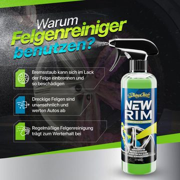 ShinyChiefs NEWRIM Felgenreiniger 500ml - säurefreie Rezeptur für Chrom-, Alu- Felgenreiniger