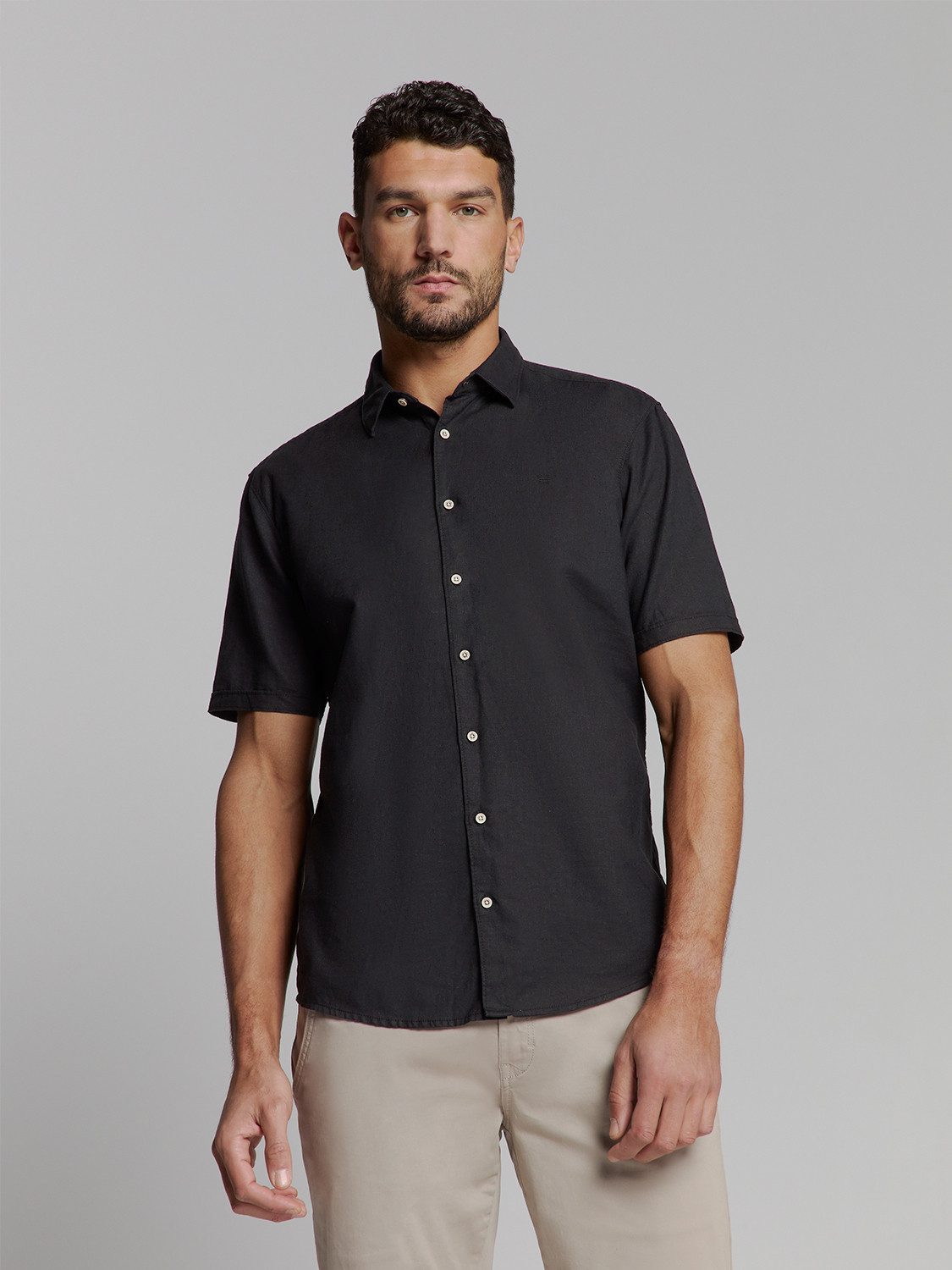 NO EXCESS Langarmhemd No Excess Linnen shirt
