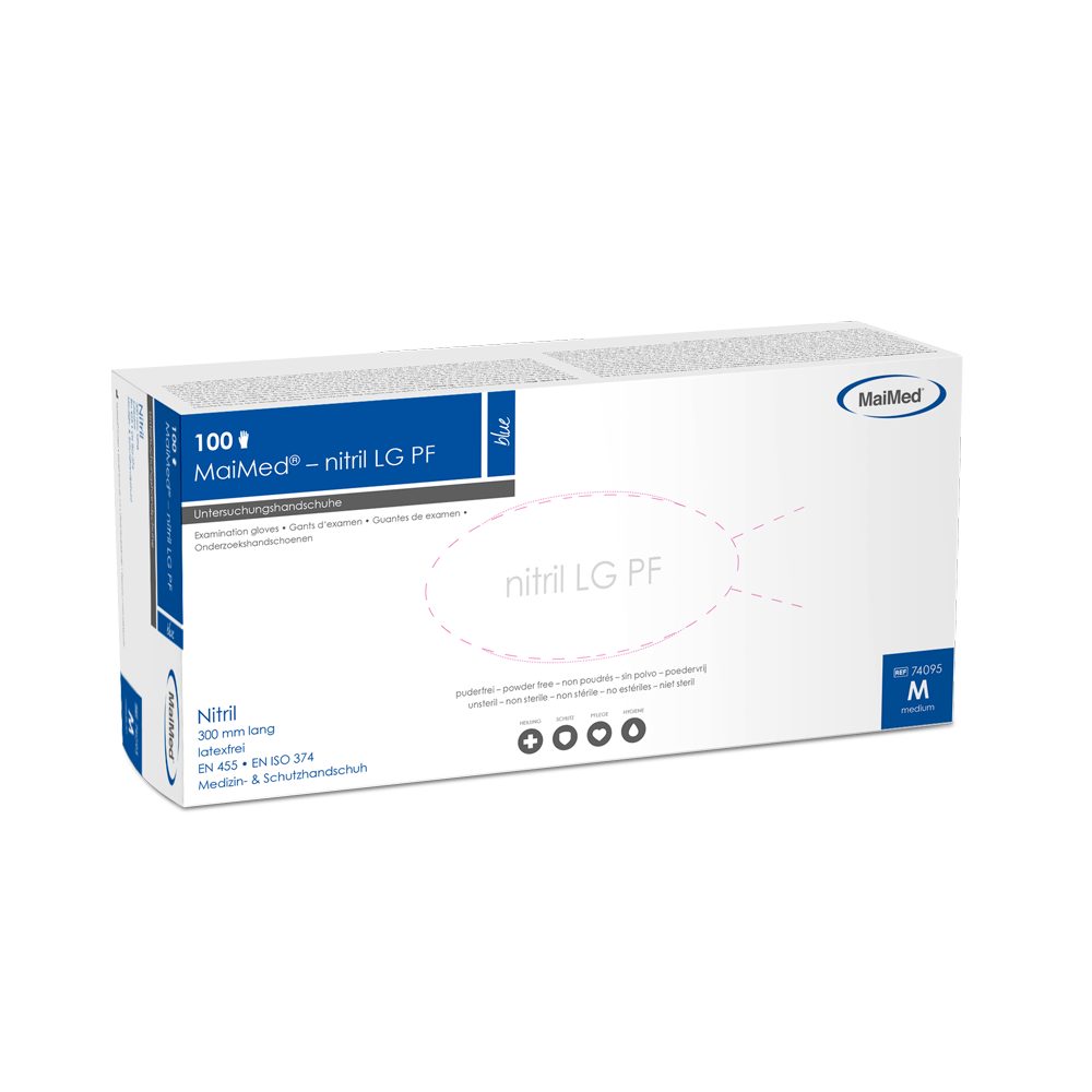 MaiMed Einweghandschuhe MaiMed® nitril LG PF Einmalhandschuhe 100 Stck.