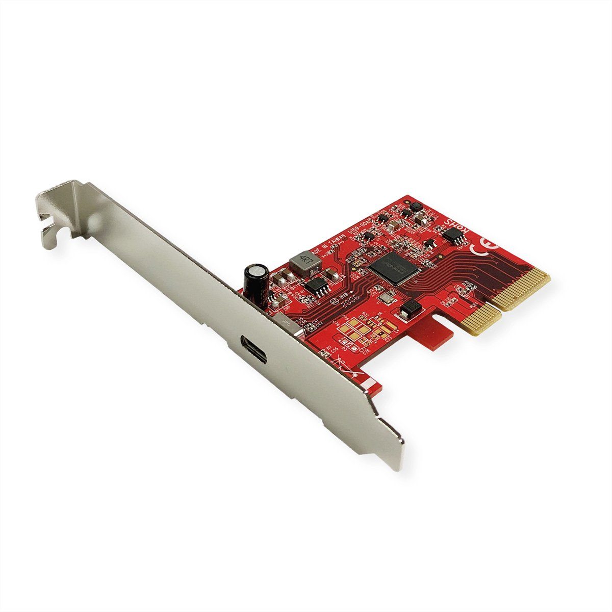 ROLINE PCI-Express-Karte, USB 3.2 Gen 2x2, 1 Port Typ C Computer-Adapter