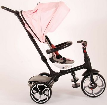 TPFSports Dreirad Qplay Prime 4 in 1 Dreirad Kinderwagen Jungen und Mädchen, Baby Dreirad mit 8 und 10 Zoll Reifen und einer Schiebestange