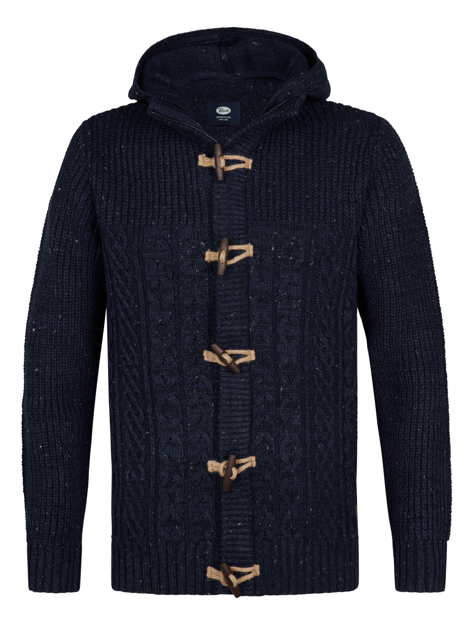 Petrol Industries Strickpullover Strickjacke mit Zopfmuster günstig online kaufen