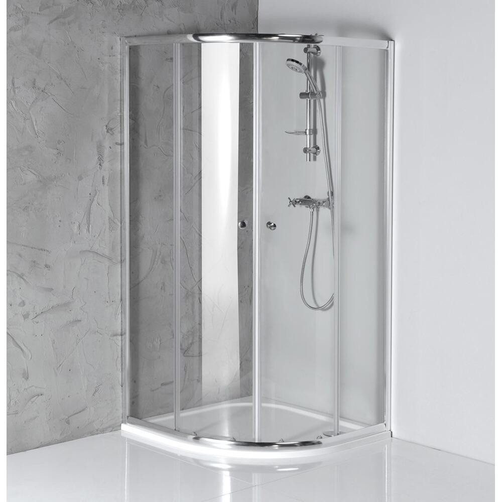 HAK Eckdusche SCARLET Duschkabine Viertelkreis 900x900mm,R550, Klarglas, BxT: 90x90 cm