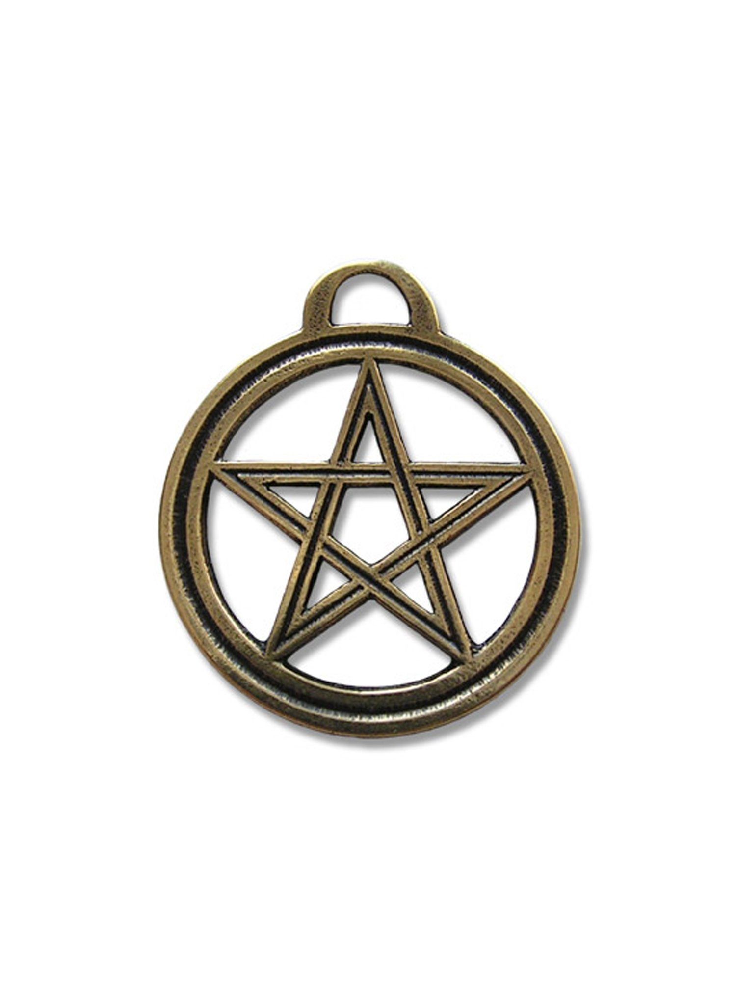 Adelia´s Amulett Anhänger Alte Symbole Talisman, Pentagramm - Schutzschild  gegen negative Energie, Mit Liebe gefertigt aus Messing
