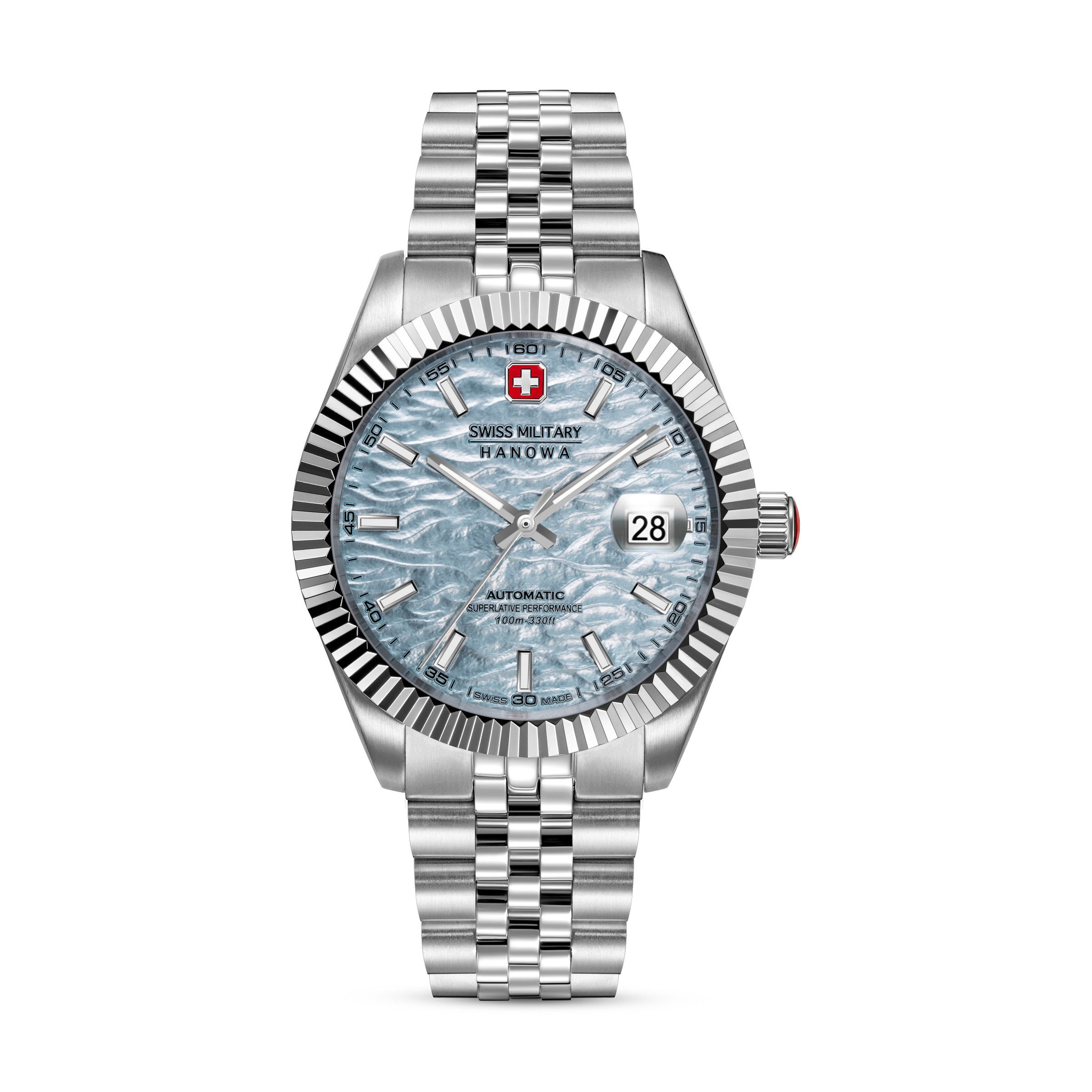 Swiss Military Hanowa Automatikuhr Master Diligenter SMWGL0005405, Armbanduhr, Herrenuhr, Swiss Made, Mechanische Uhr, Edelstahlarmband