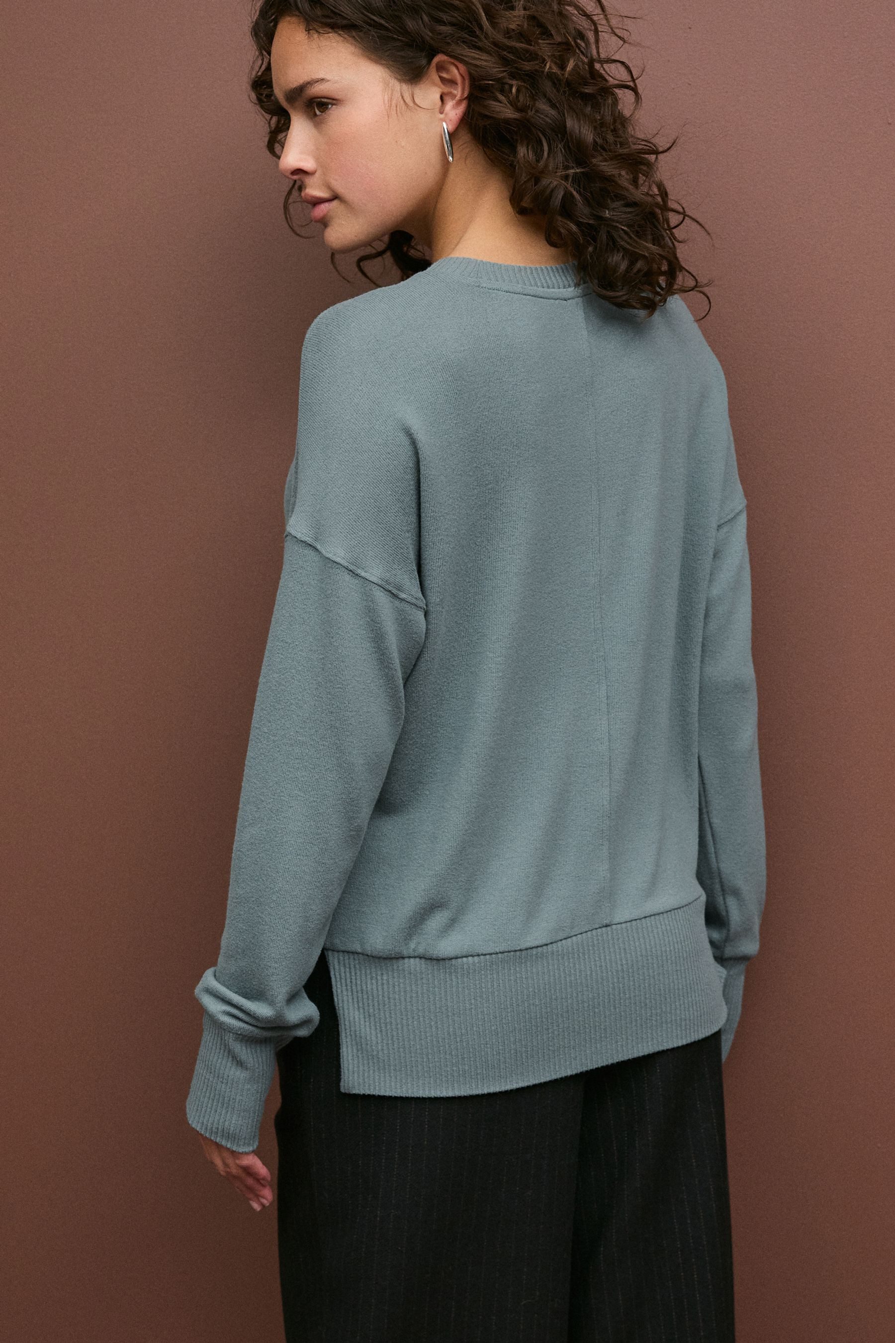 Next Rundhalspullover Weicher Rundhalspullover mit Nahtdetail (1-tlg) günstig online kaufen