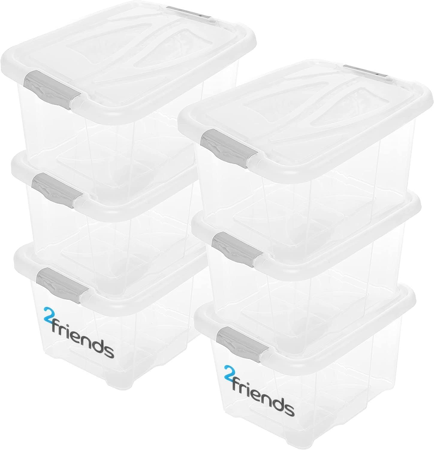 Centi Aufbewahrungsbox 6er Set Aufbewahrungsbox mit Deckel 30 Liter (26 x 4 günstig online kaufen