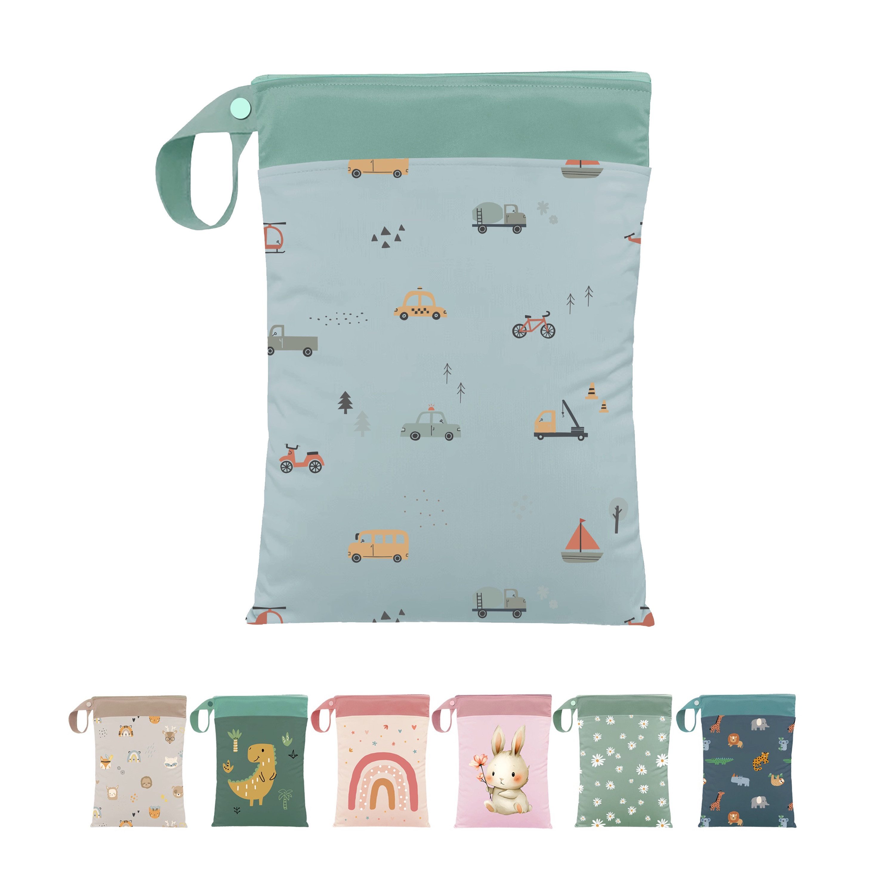 Artee Wickeltasche Nasstasche für Wechselwäsche Kita, Kindergarten, Strand, 1 Stück