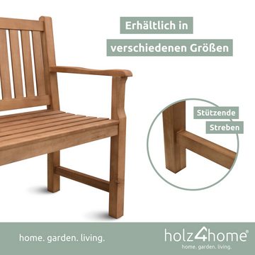 holz4home Gartenbank Sitzbank Holz 3-4 Personen I Holzbank 150cm, inkl. Schutzcover & Handschuhe