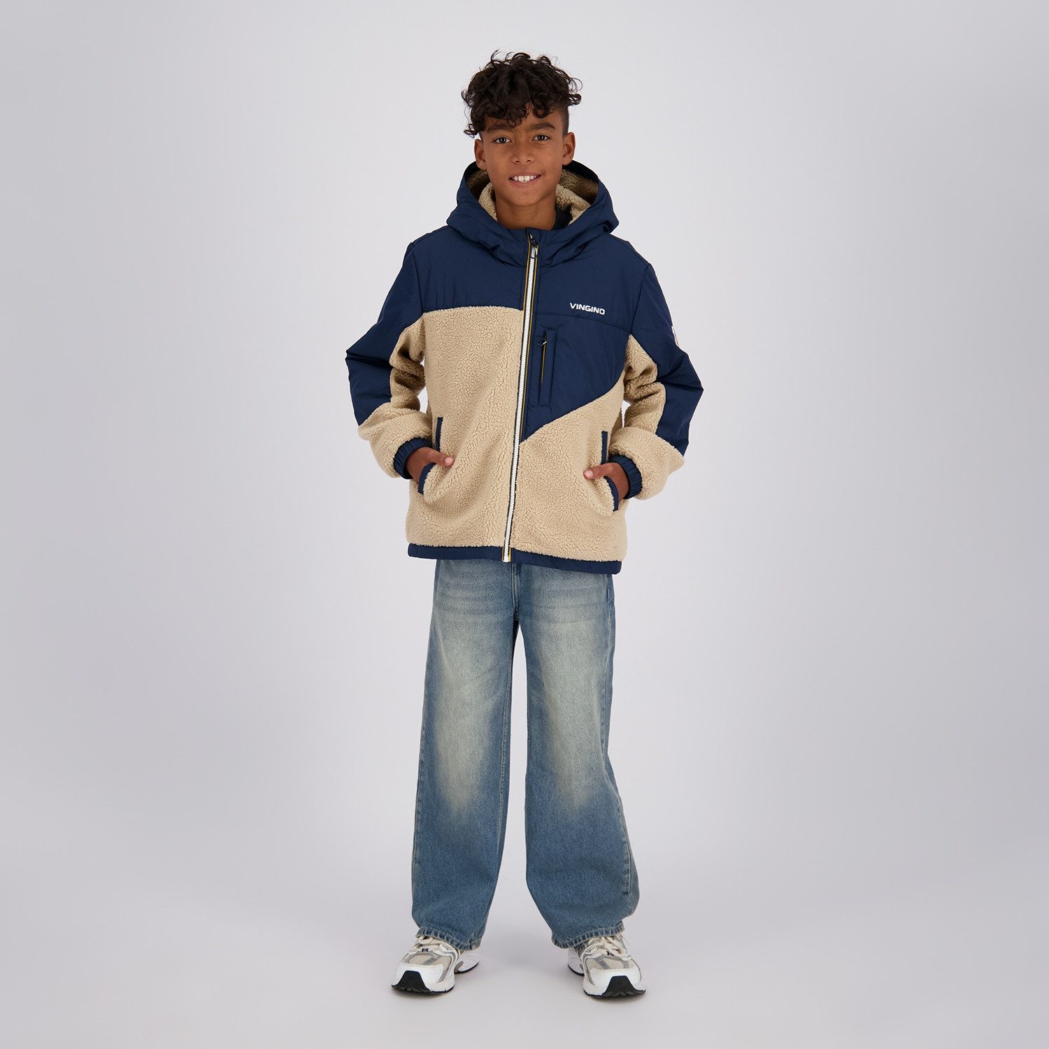 Vingino Kapuzenfleecejacke Reißverschlusstasche, mit Kapuze – Bild 2 von 5