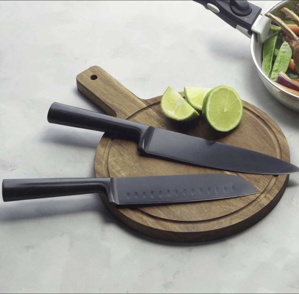 QDesign by Sauter Messer-Set aus Edelstahl in Mattschwarz (8-tlg)