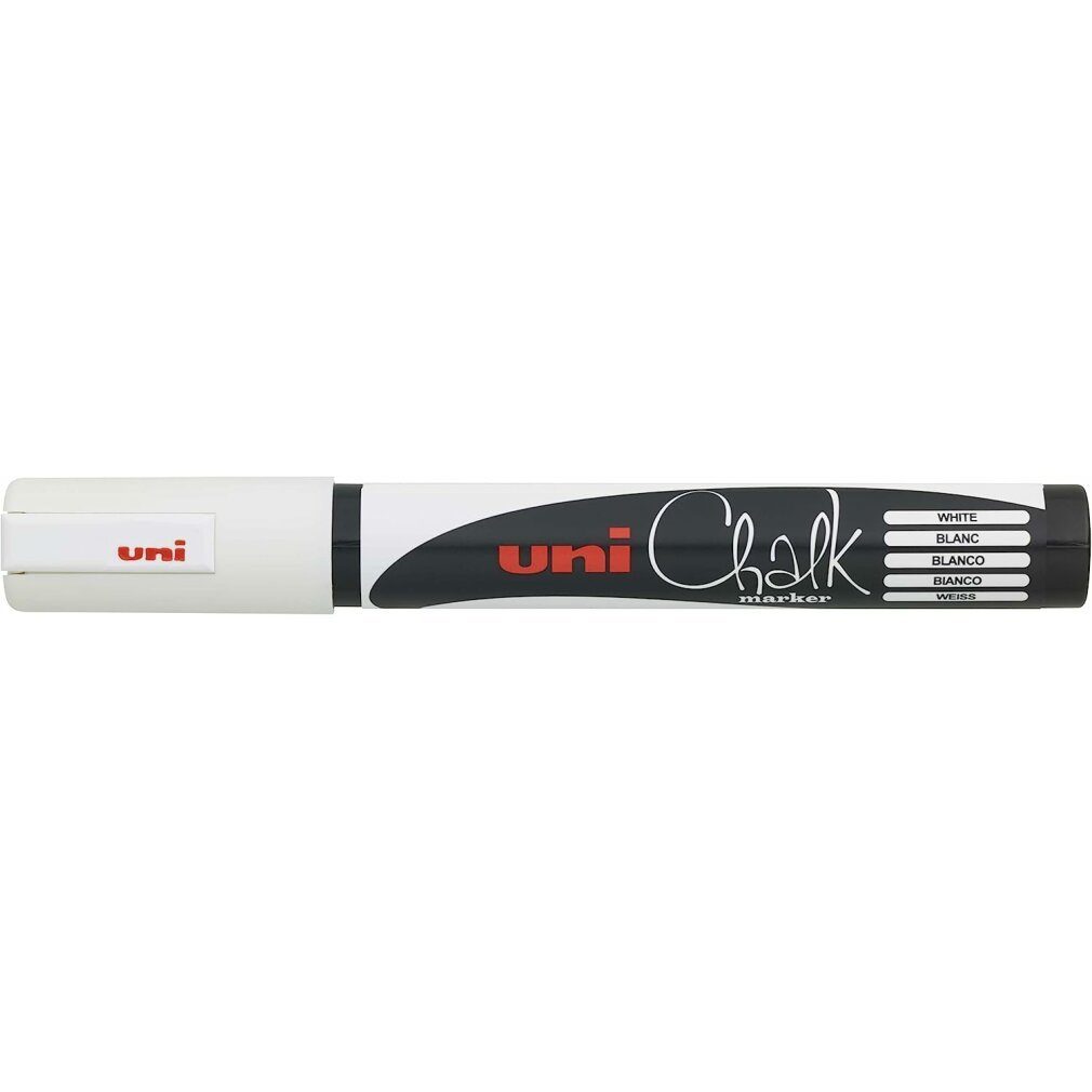 uni-ball Marker Kreidemarker Uni Chalk ca 1,8-2,5mm weiss Rundspitze PWE5M