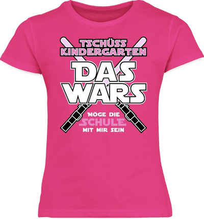 Shirtracer T-Shirt Das Wars Kindergarten Rosa Einschulung Mädchen