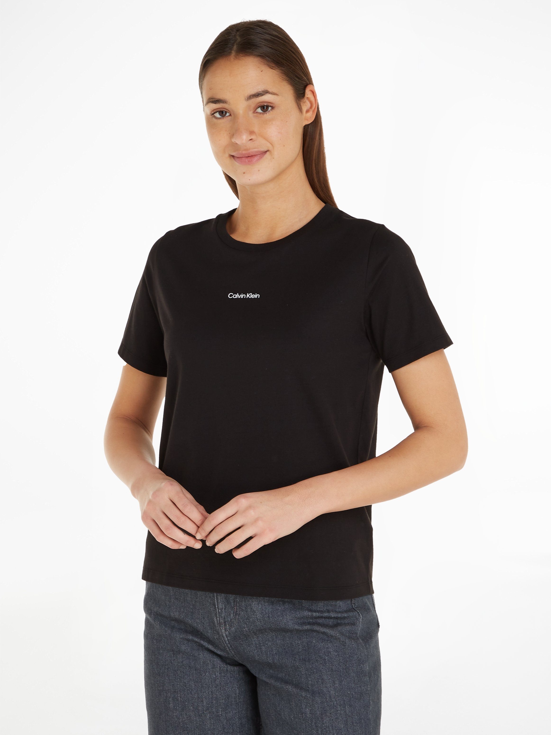 Calvin Klein T-Shirt MICRO LOGO T-SHIRT aus reiner Baumwolle Ck-Black