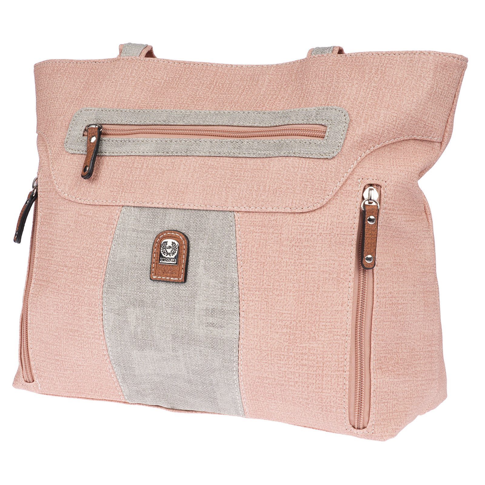 Christian Wippermann Henkeltasche Große Damen Tasche Schultertasche Umhängetasche (1 tlg), Henkeltasche Leder Optik Bag