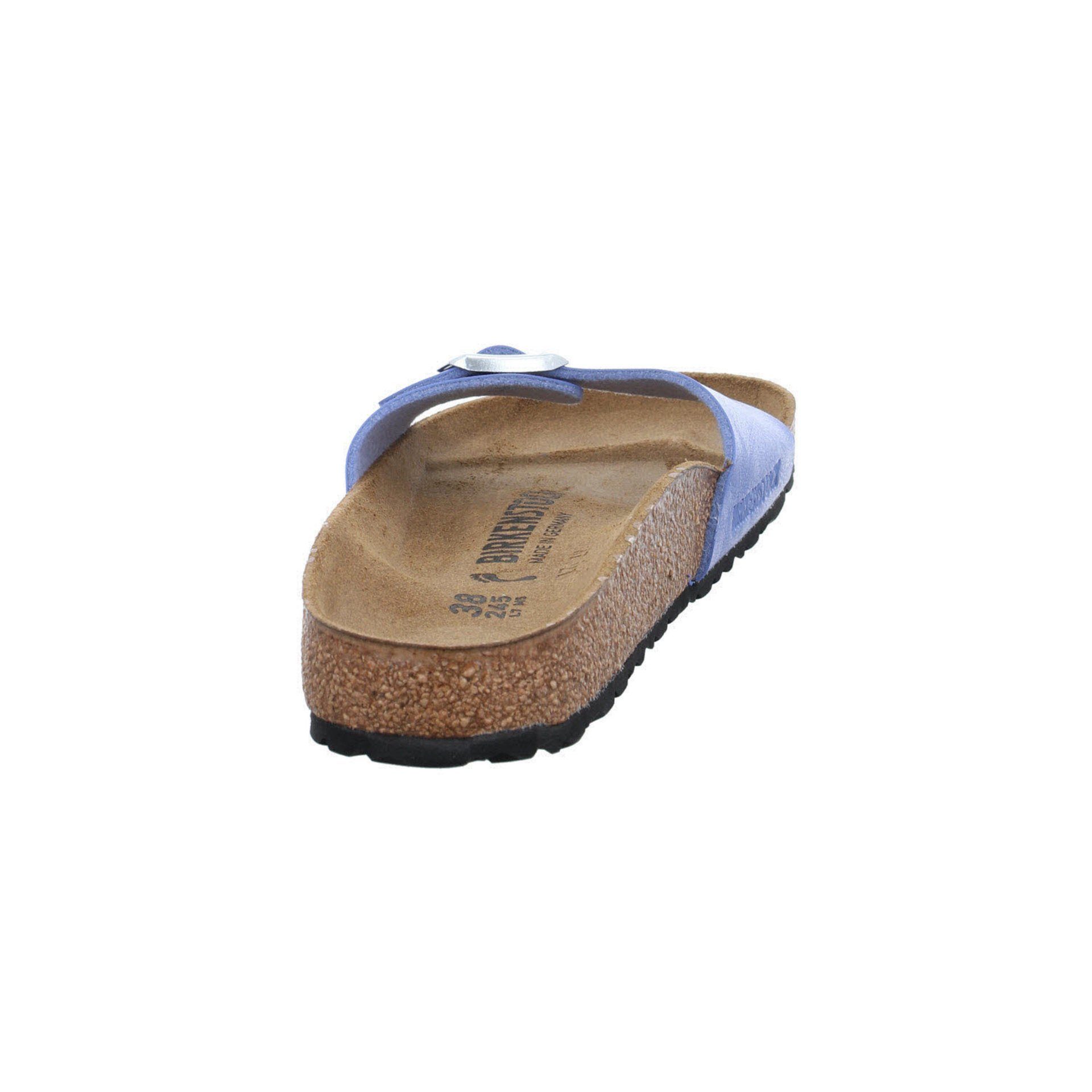 hell Damen Madrid Birkenstock Pantolette Pantolette Pantoletten blau Synthetik Sandalen