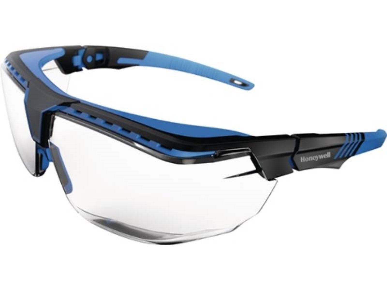 Honeywell Arbeitsschutzbrille die Schutzbrille Anti-Reflex Bügel OTG Avatar schwarz-blau,Scheibe Ü