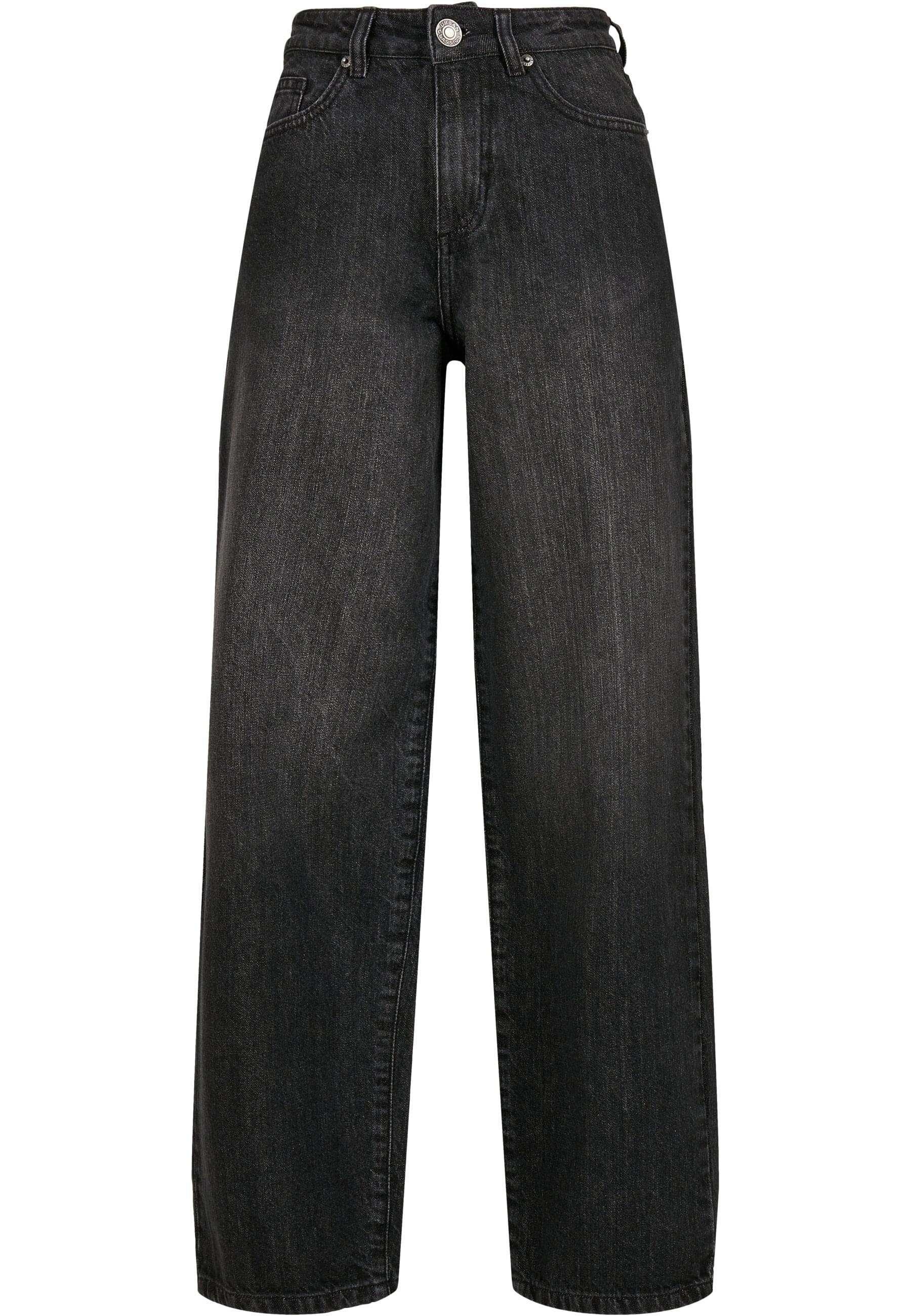CLASSICS Jeans blackwashed High Damen Denim Wide Pants (1-tlg) 90´S Ladies URBAN Leg Bequeme Waist