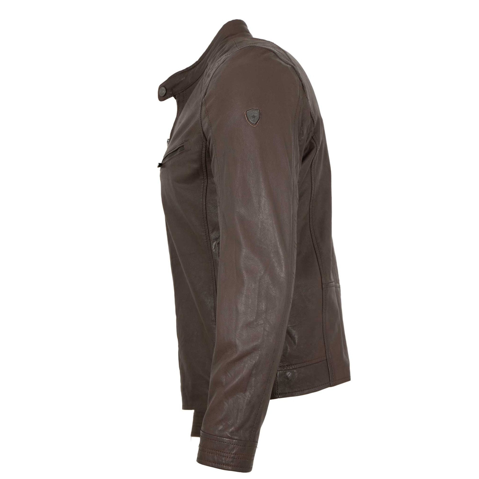 Jilani Lederjacke Riga-6 Jilani Collection - Herren Lederjacke Lammnappa braun