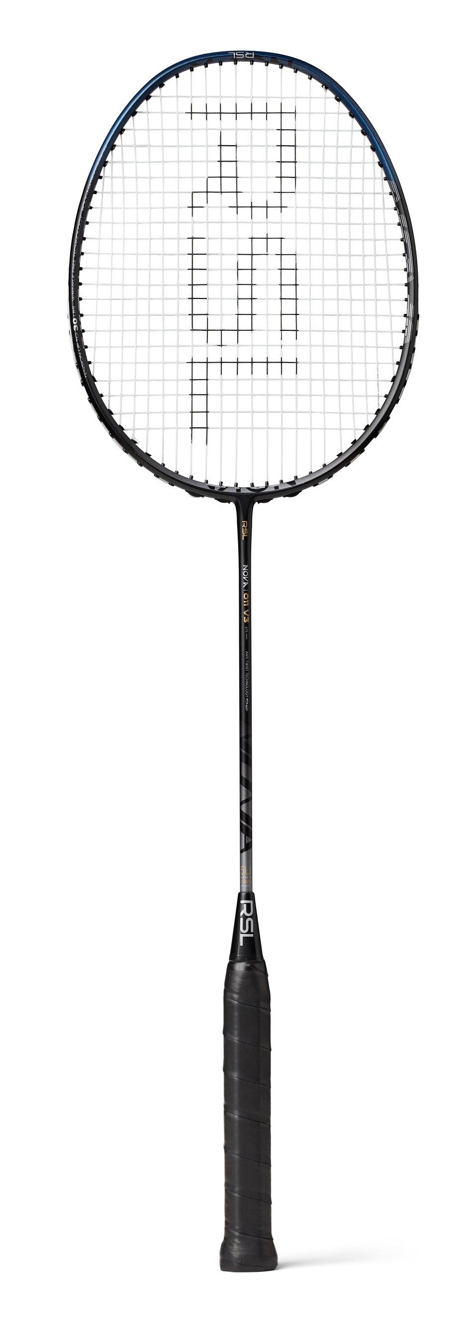 Badmintonschläger Nova 011 V3 (kopflastig, flexibel) grau - besaitet
