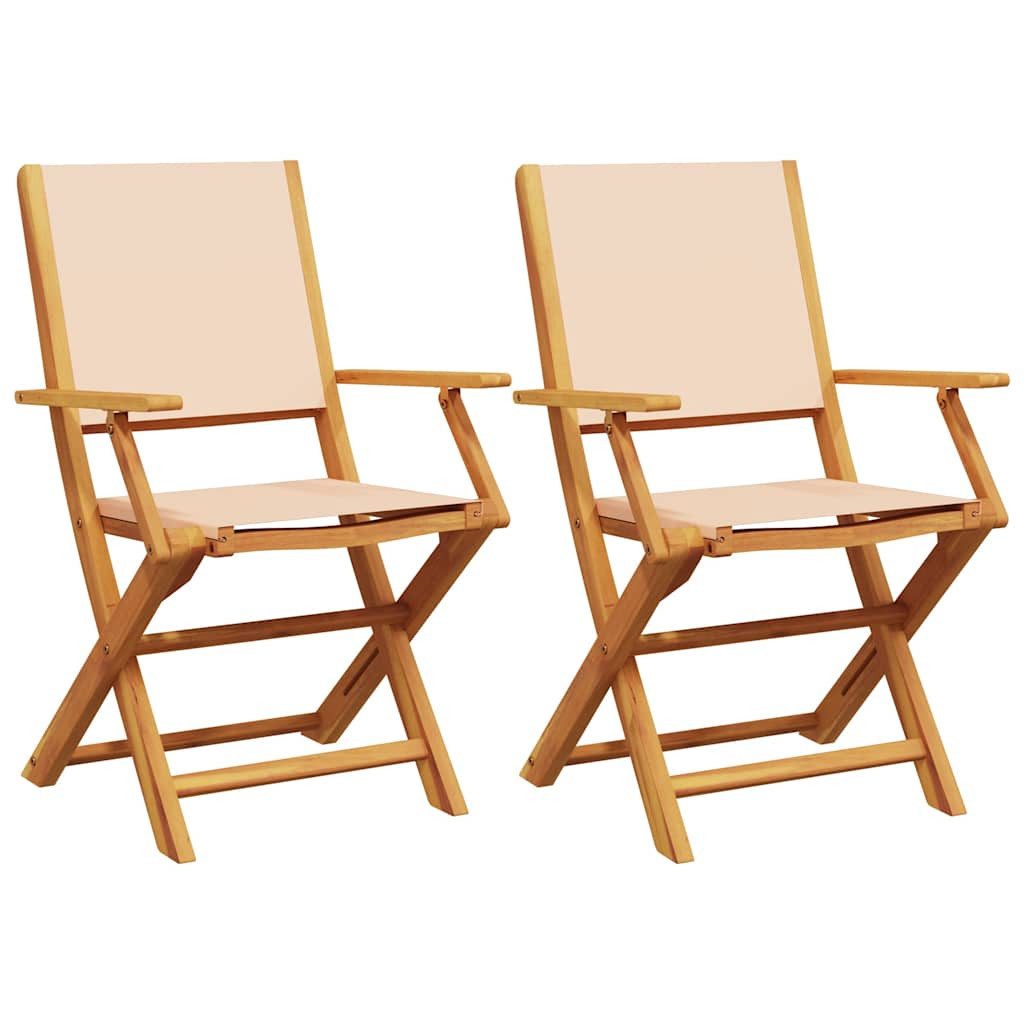 vidaXL Gartenstuhl Gartenstühle 2 Stk. Beige günstig online kaufen