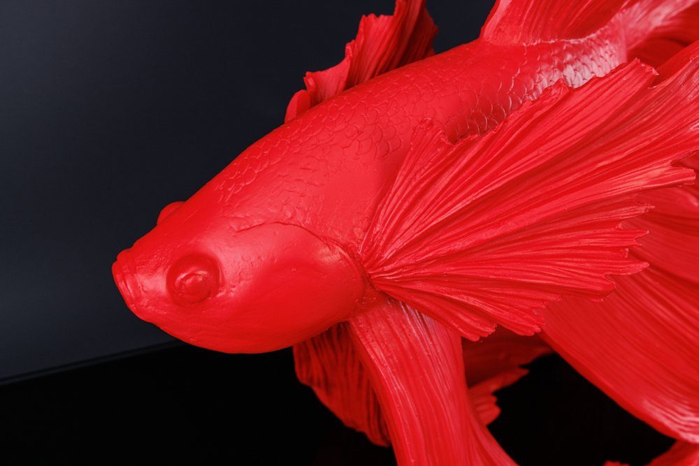 60cm riess-ambiente Urban CROWNTAIL Jungle · 1 St), Betta Wohnzimmer Tierfigur rot · Kampffisch (Einzelartikel, · · Skulptur Kunststein