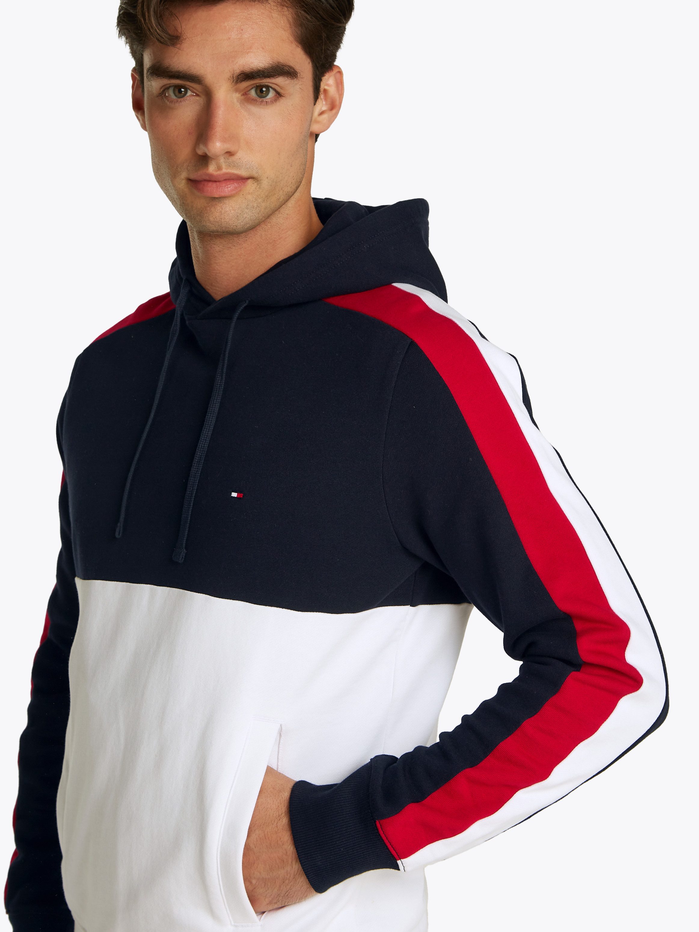 Tommy Hilfiger Hoodie GLOBAL STRIPE BLOCK HOODIE günstig online kaufen