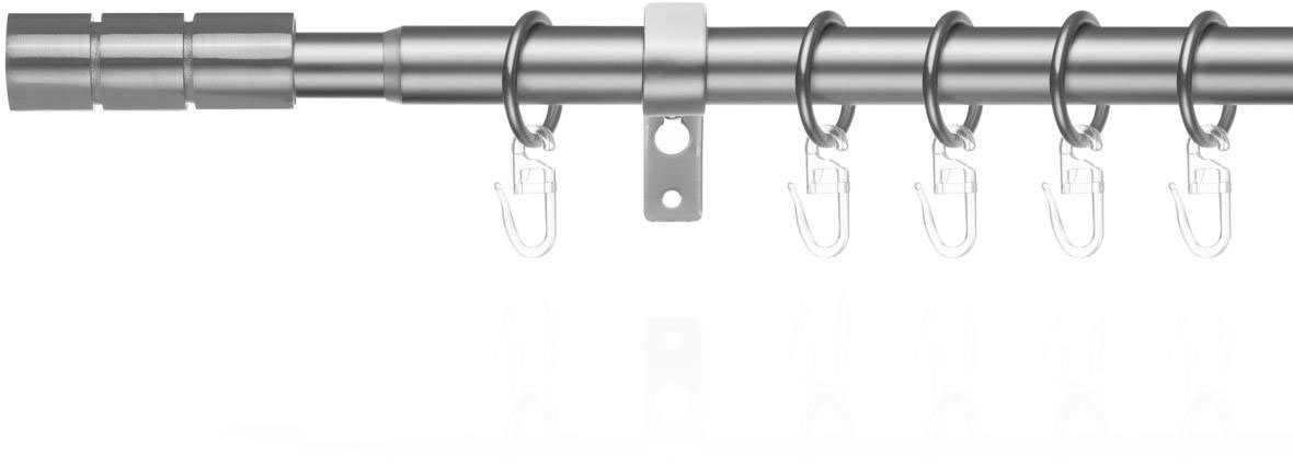 Gardinenstange Gardinenstange Zylinder, 20 mm, ausziehbar, 1 läufig 130 -  240 cm, LICHTBLICK ORIGINAL, Ø 20 mm, 1-läufig, ausziehbar, Metall,  Einläufige Vorhangstange mit Ringen für Gardinen und