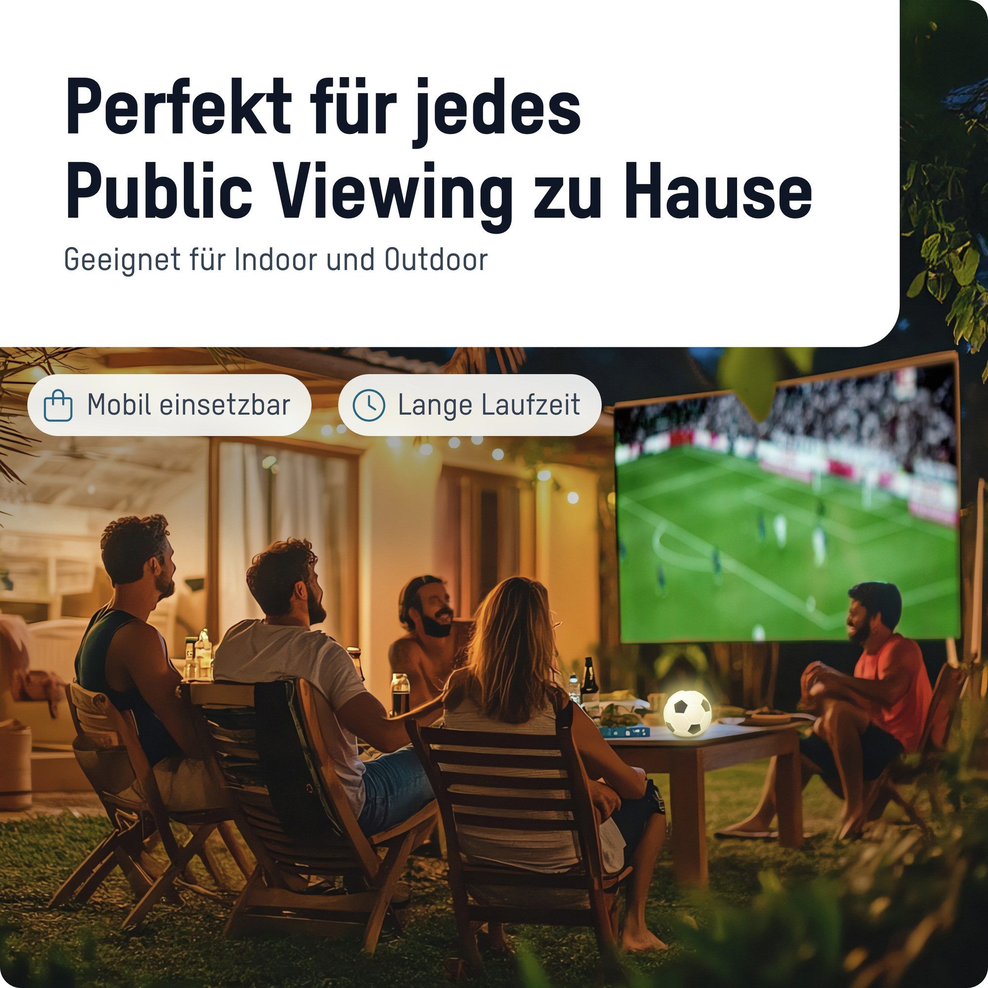 ANSMANN AG LED Nachtlicht Fußball LED Leuchte, 3D Nachtlicht mit Farbwechsel im Fußballdesign