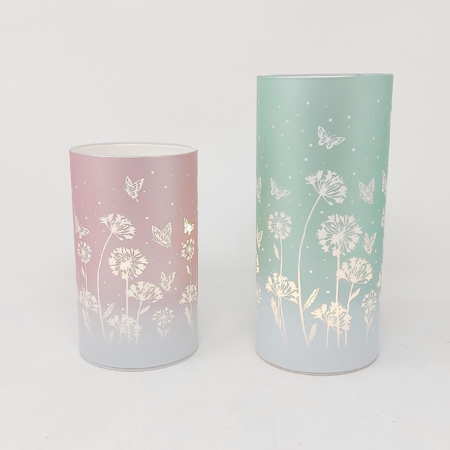 formano Nachttischlampe Blumenwiese, mit Timerfunktion, Rosa, Motiv: Blumenwiese, Höhe: 20cm