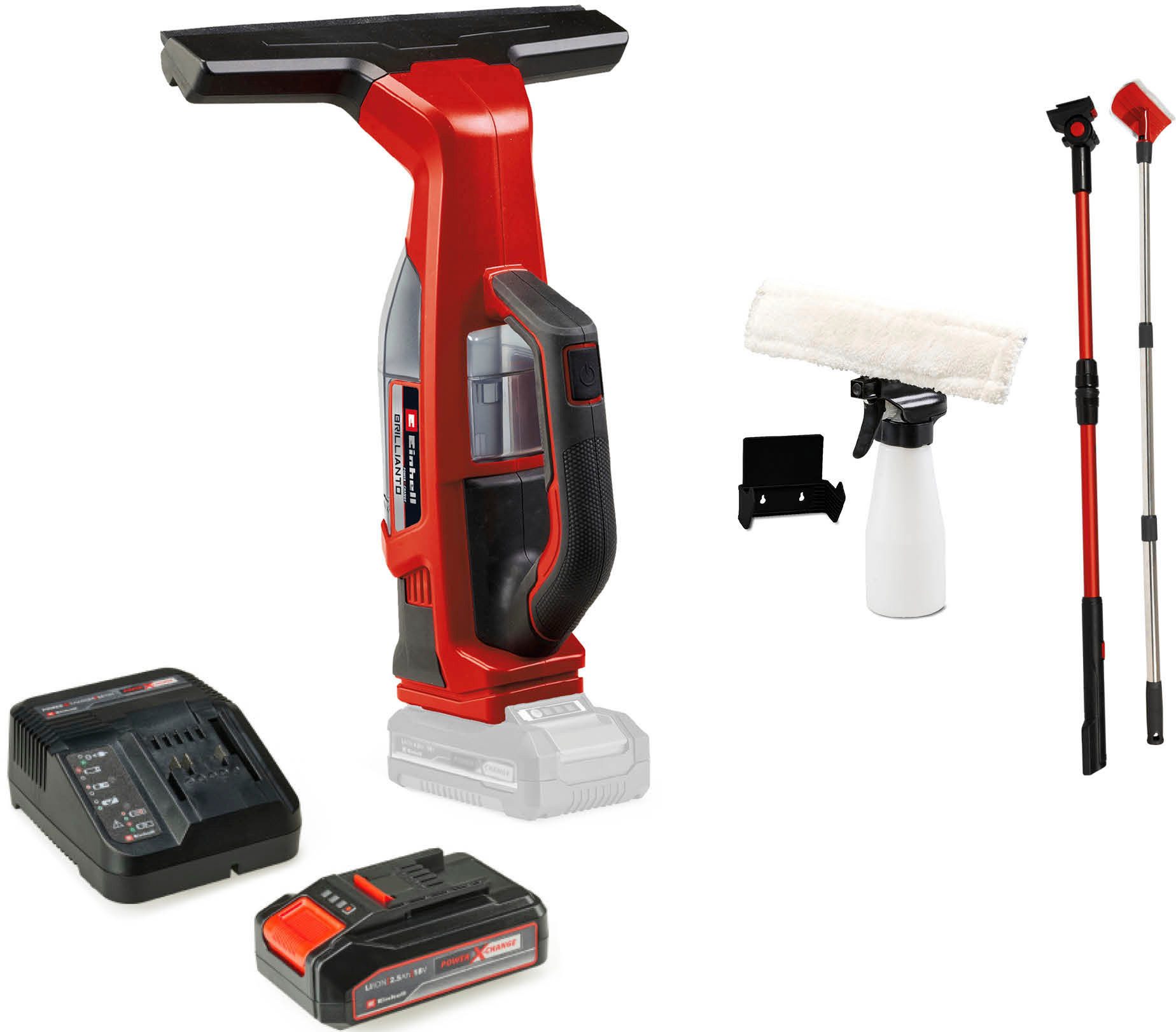 Einhell Akku-Fensterreiniger »BRILLANTO - Set« (1x2,5Ah), mit Akku