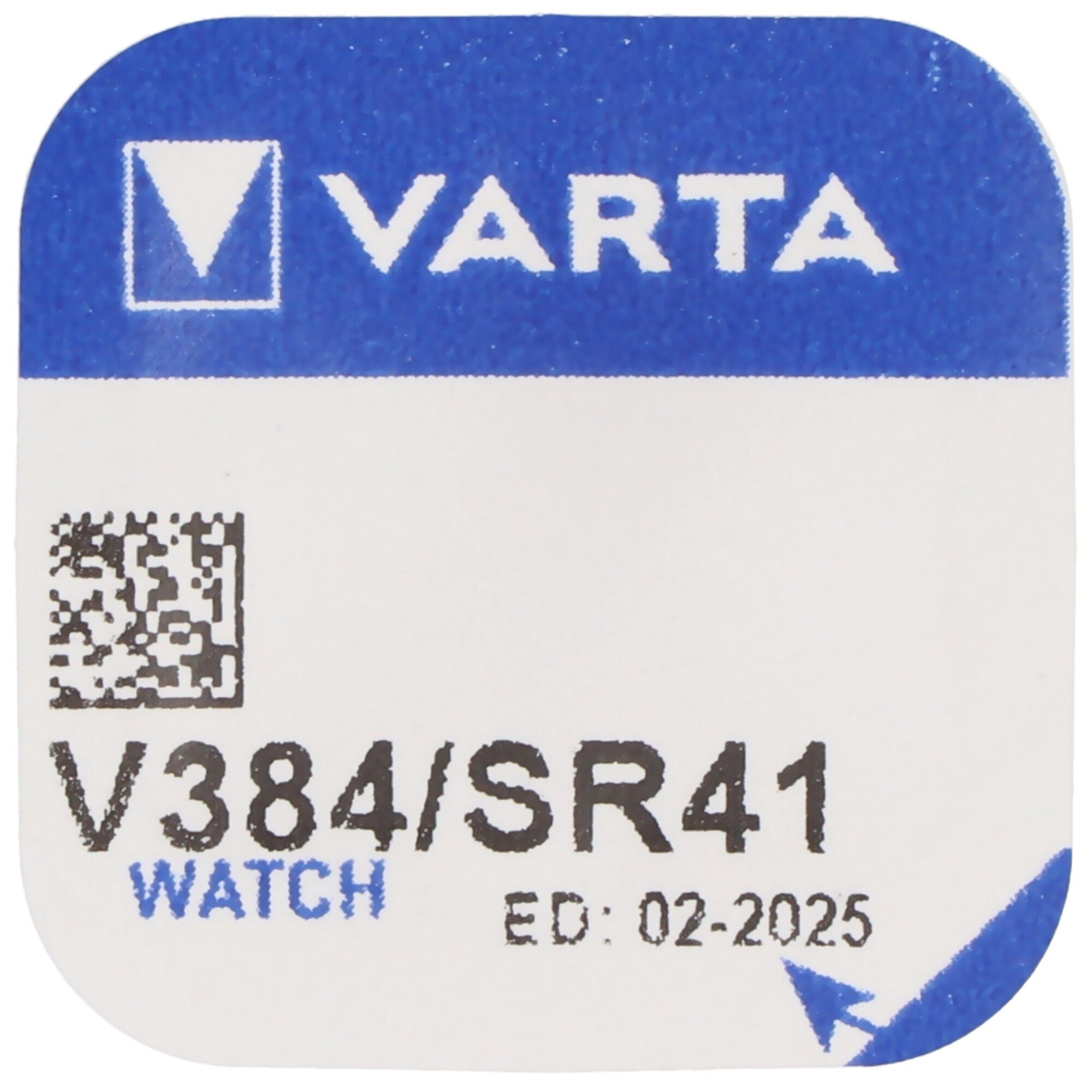 für V) Knopfzelle GP192 etc. VARTA SR41, (1,6 Knopfzelle, Varta 384, V384, Uhren SR41SW,