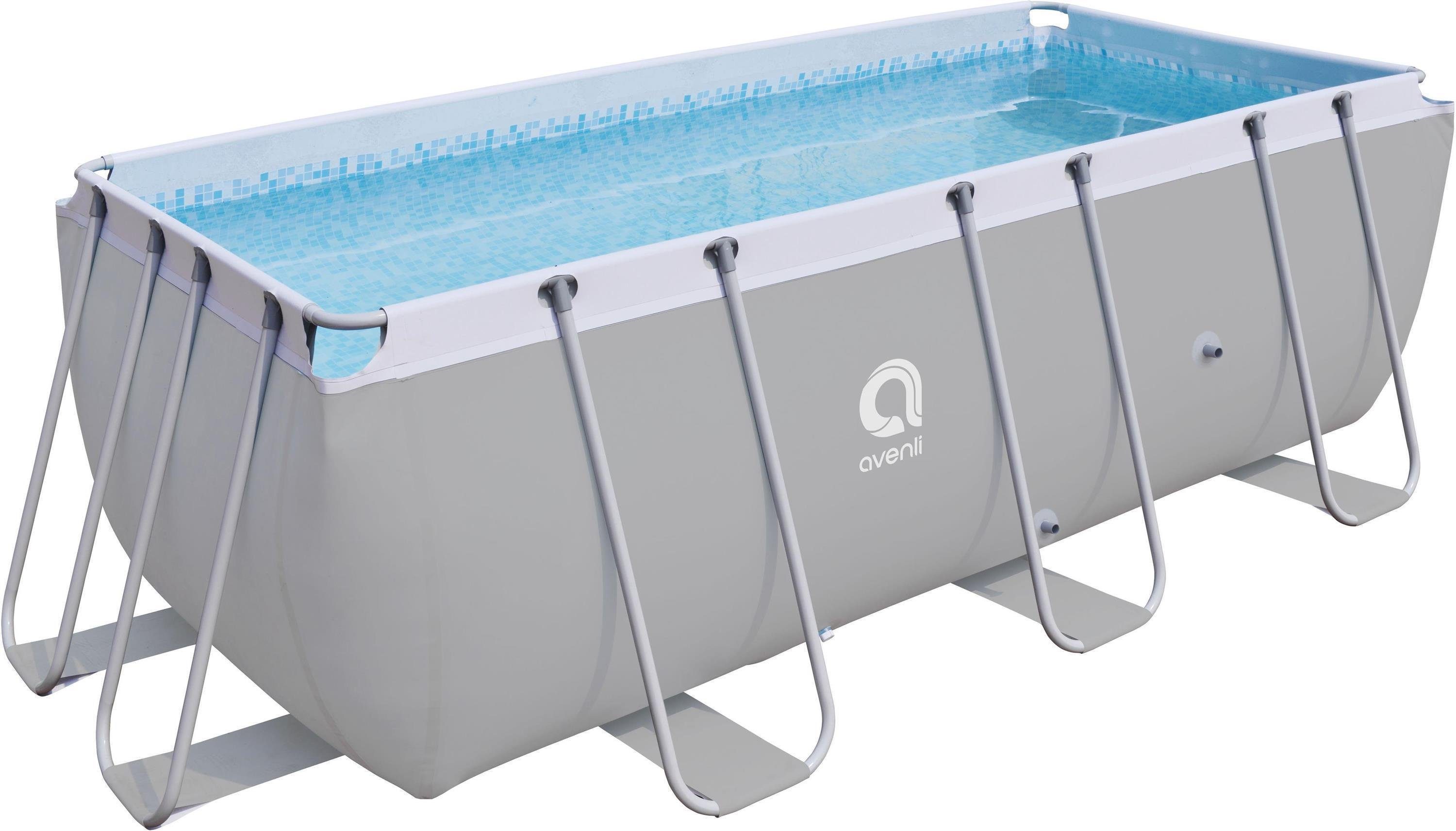 Avenli Framepool Frame Rectangular Pool 400 x 207 x 122 cm (Stahlrahmenpool), Auch als Ersatzpool geeignet