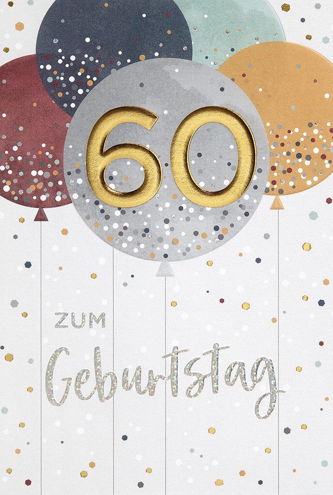 BSB Grußkarten 60. Geburtstag - Unverpackt – plastikfreie Verpackung