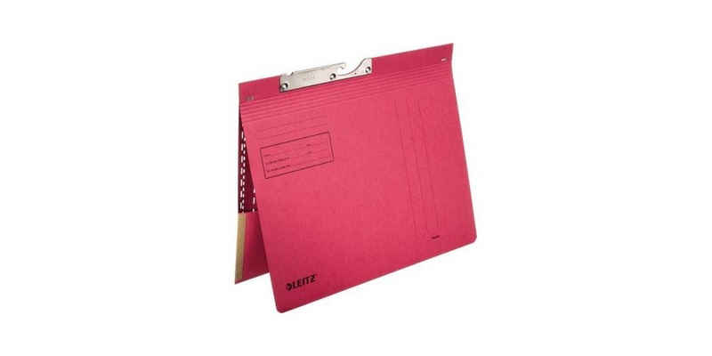 LEITZ Hängeregistereinsatz »Pendelhefter DIN A4 250g/m² kaufmännische Heftung mit Organisationsaufdruck Manilakarton recycelt rot«