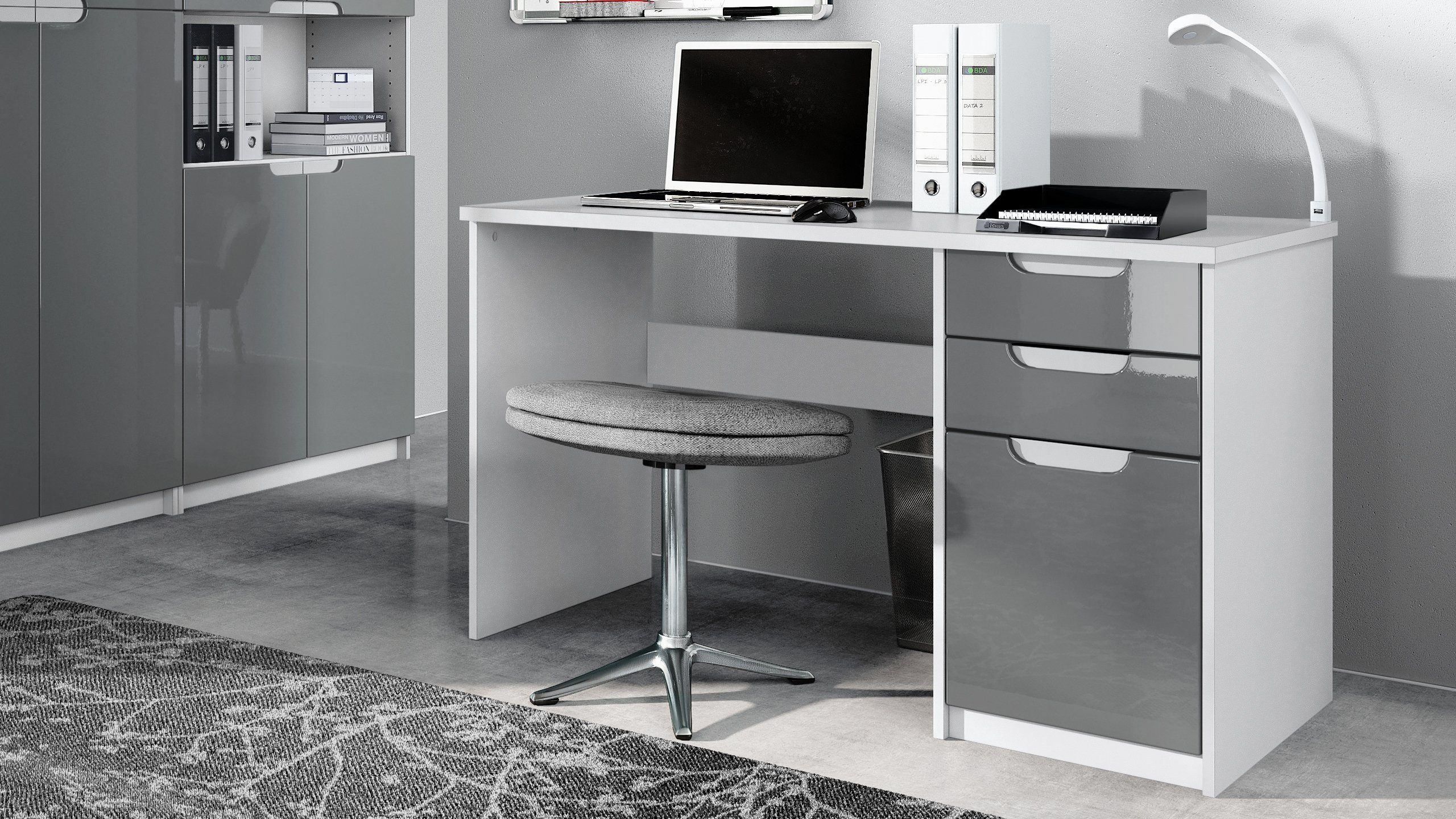 Vladon Schreibtisch Logan (Bürotisch, mit 2 günstig online kaufen