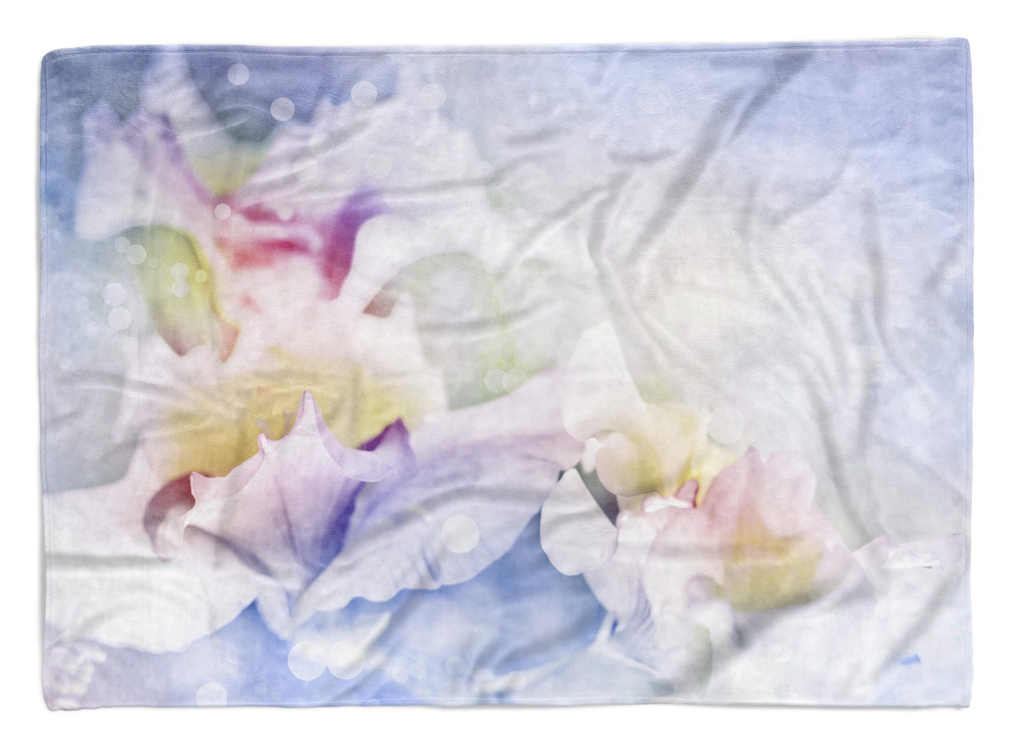 Sinus Art Handtücher Handtuch Strandhandtuch Saunatuch Kuscheldecke mit Fotomotiv Blumen Blüten Kuns, Baumwolle-Polyester-Mix (1-St), Handtuch
